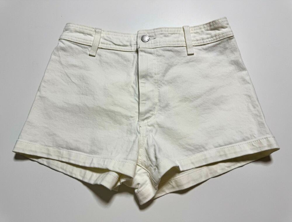 Universal Thread Women's Sailor Shorts Size 8 White Denim High Rise Pockets